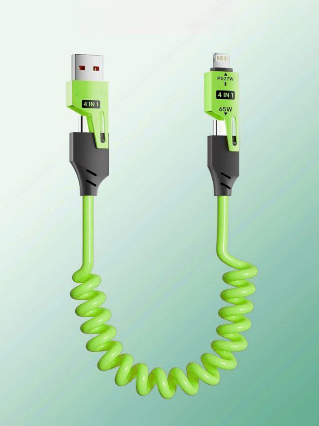 4 in 1 Spring Fast Charging Cable