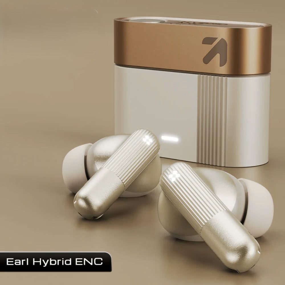 Earl Hybrid ANC 50 dB + Dual Driver True Wireless Earbuds with 50 H Playtime, Spatial Audio, App Control & Dual Device Pairing, Ivory White